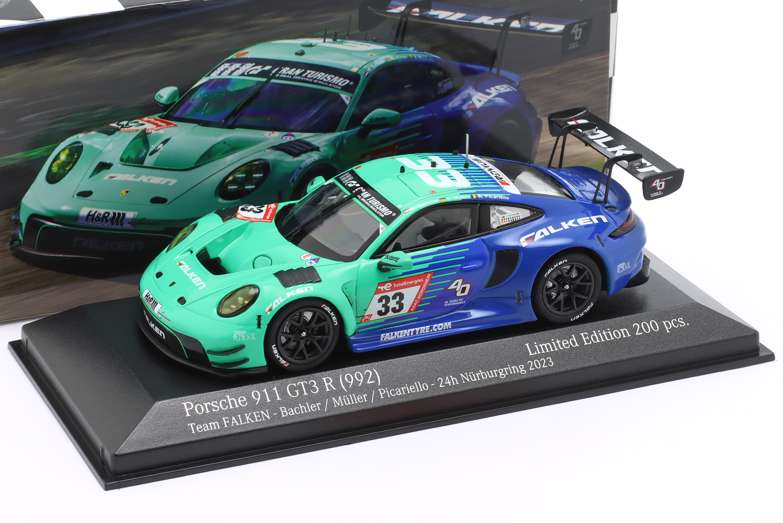 Falken Porsche 911 GT3 R #33 24h Nürburgring 2023 Falken Motorsports 1:43 Minichamps